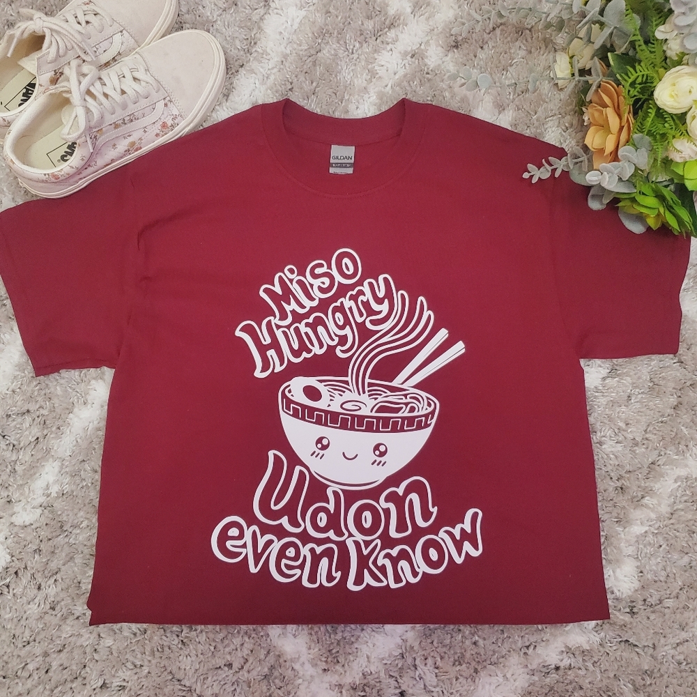 Miso hungry udon even know Kawaii T shirt for girl o women